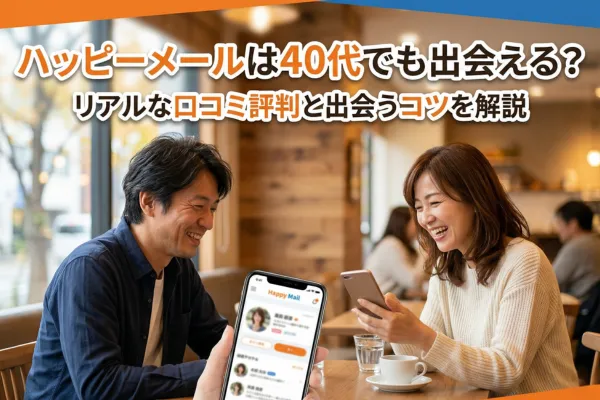 ハッピーメールは40代でも出会える？リアルな口コミ評判と出会うコツを解説