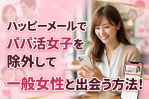 ハッピーメールでパパ活女子を除外して一般女性と出会う方法！