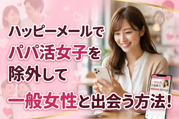ハッピーメールでパパ活女子を除外して一般女性と出会う方法！