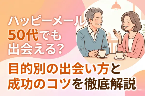 ハッピーメールは50代でも出会える？目的別の出会い方と成功のコツを徹底解説