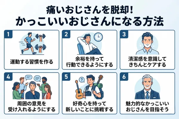痛いおじさんを脱却！かっこいいおじさんになる方法