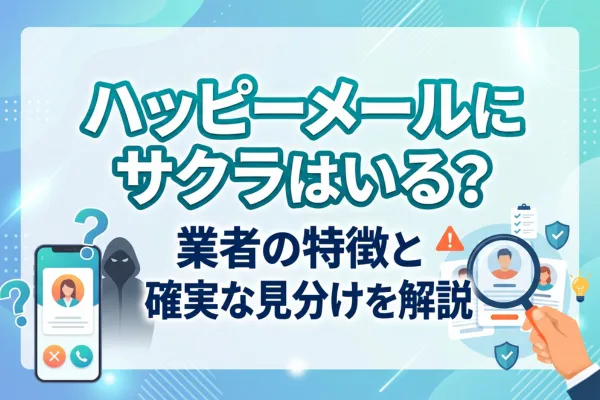 ハッピーメールにサクラはいる？業者の特徴と確実な見分け方を解説