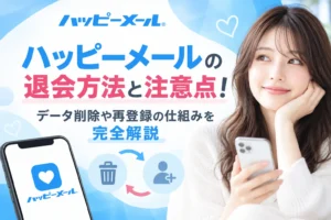 ハッピーメールの退会方法と注意点！データ削除や再登録の仕組みを完全解説